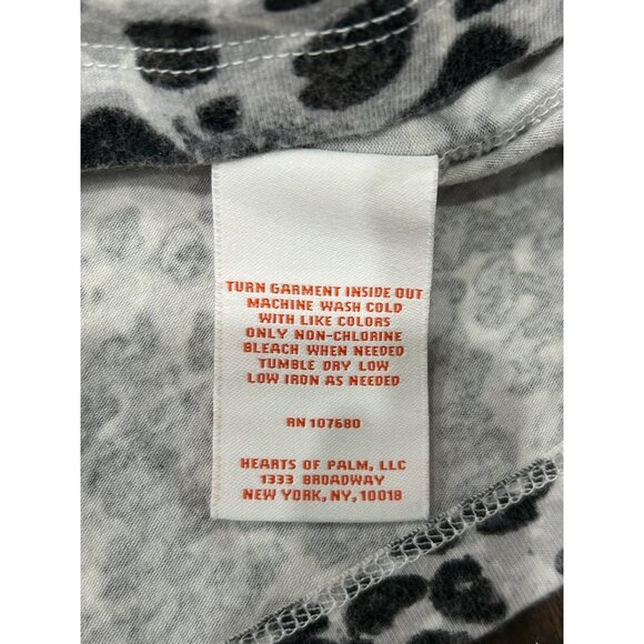 Hearts of Palm Leopard Print Long Sleeve Scoop Neck Top Size Large - Picture 6 of 8